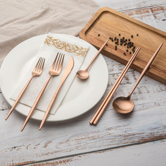 Unleash the Power of Hospitality: Elevate Your Hosting with Our Exquisite Flatware Set!