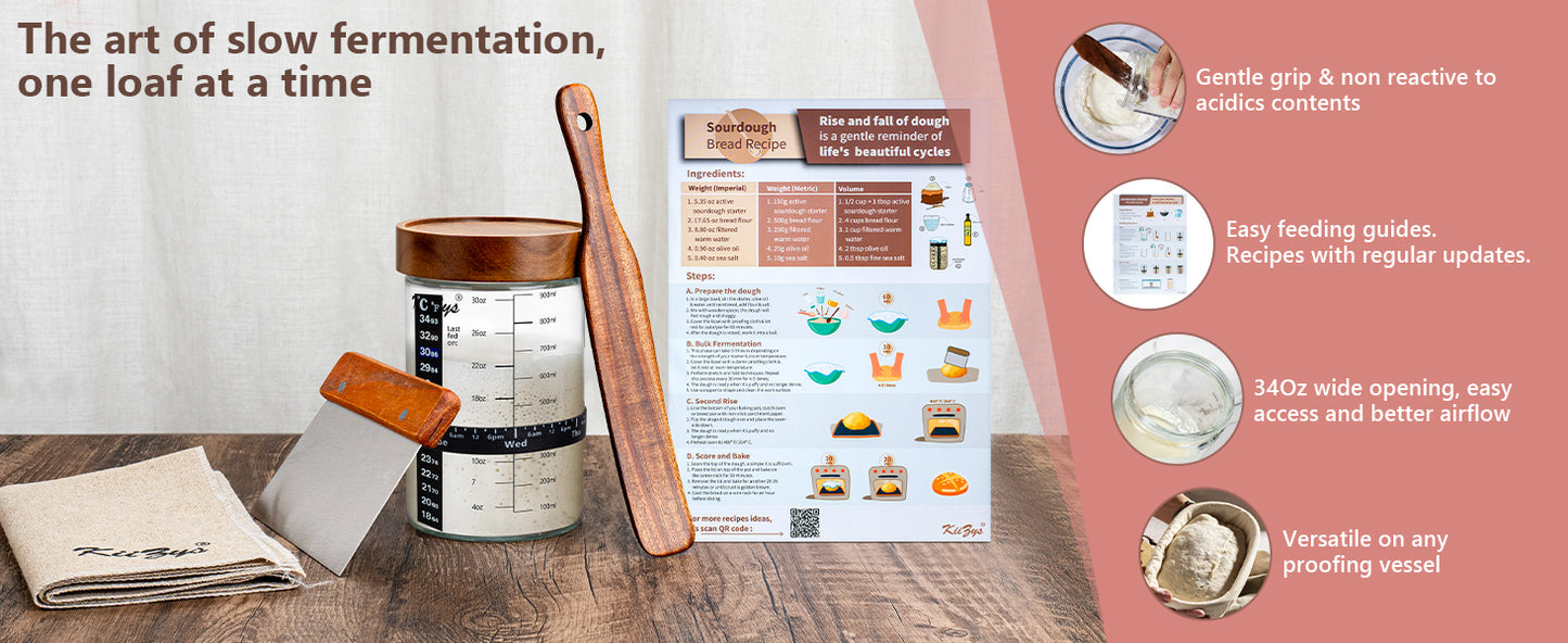 KiiZYs - Sourdough Starter Kit & Bread Baking Tools Essentials