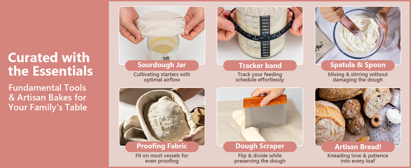 KiiZYs - Sourdough Starter Kit & Bread Baking Tools Essentials