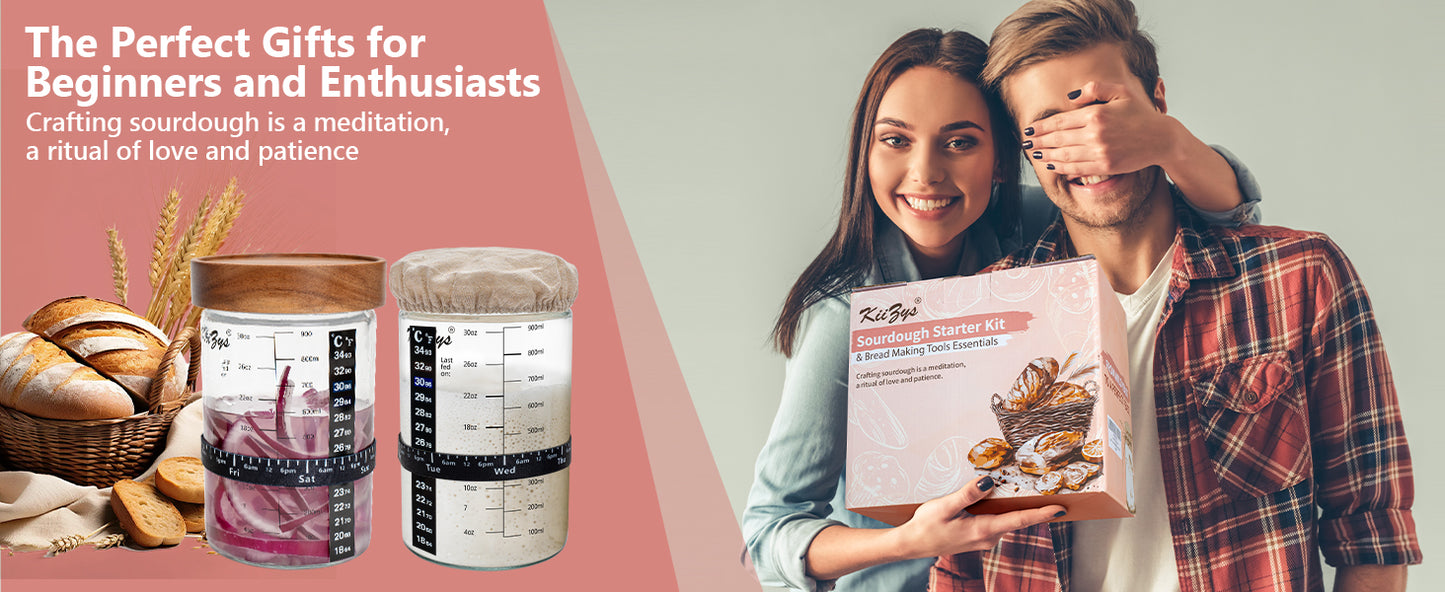 KiiZYs - Sourdough Starter Kit & Bread Baking Tools Essentials