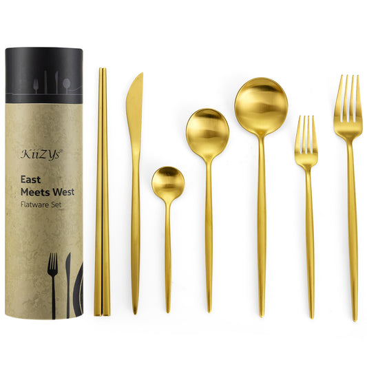 cubiertos de acero inoxidable cucharas para comer vajillas modernas para 8 personas 2 6 serving utensils set for parties unique best copper silverwear presents memorial day Christmas lunar new year easter independence day gifts for women cutlery silverware black brown gold chospticks chapstick dining table decor and accessories  Fathers day mothers day birthday valentines labour day Christmas thanksgiving xmas silverware set for 8 chopsticks kitchen utensils set utinsil sets black chopsticks reusable