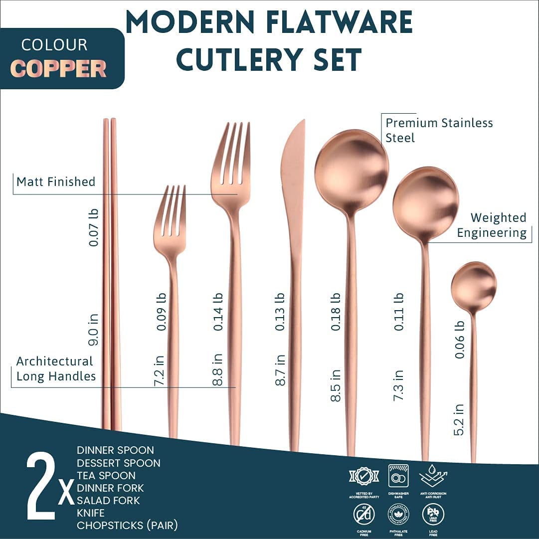 copper serving spoons and forks set wedding cake knife and server set cake cutter pie server salad tongs tosser flatware 1810 stainless steel serving utensils kitchen essentials new home flatware set silverware cutlery gifts decorations aesthetic wedding registry search amazon finds must have cocina modernos juego de platos de cocina modernos serveware servewear ware matte rose gold comically large spoon pasta