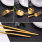 eating utensils juegos de vajilla utensilios de cocina modernos juego de platos de cocina modernos serveware servewear ware matte rose gold comically large spoon pasta essentials  anniversary at home home party gifts for new homeowners fda approved pink silverware set 18/10 stainless steel flatware vajillas modernas para 6 personas gold flatware